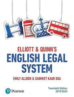 Load image into Gallery viewer, Elliott & Quinn’s English Legal System 20th Edition