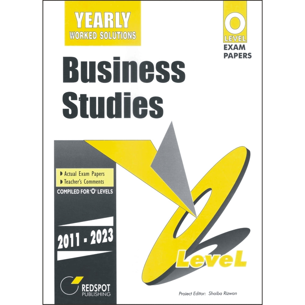 O Level Business Studies Yearly 2024 Edition Redspot