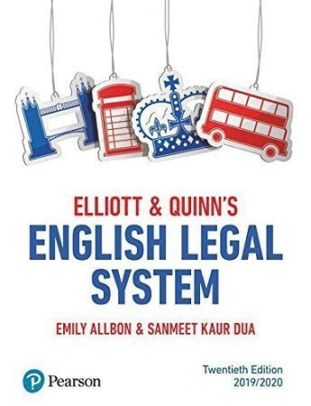 Elliott &#038; Quinn&#8217;s English Legal System 20th Edition