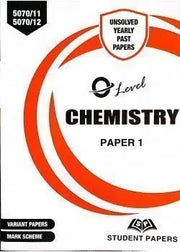 O Level Chemistry Paper 1 Unsolved upto June 2023 Books Baar