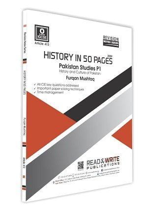 Pakistan Studies O Level P1 History in 50 pages Art #413