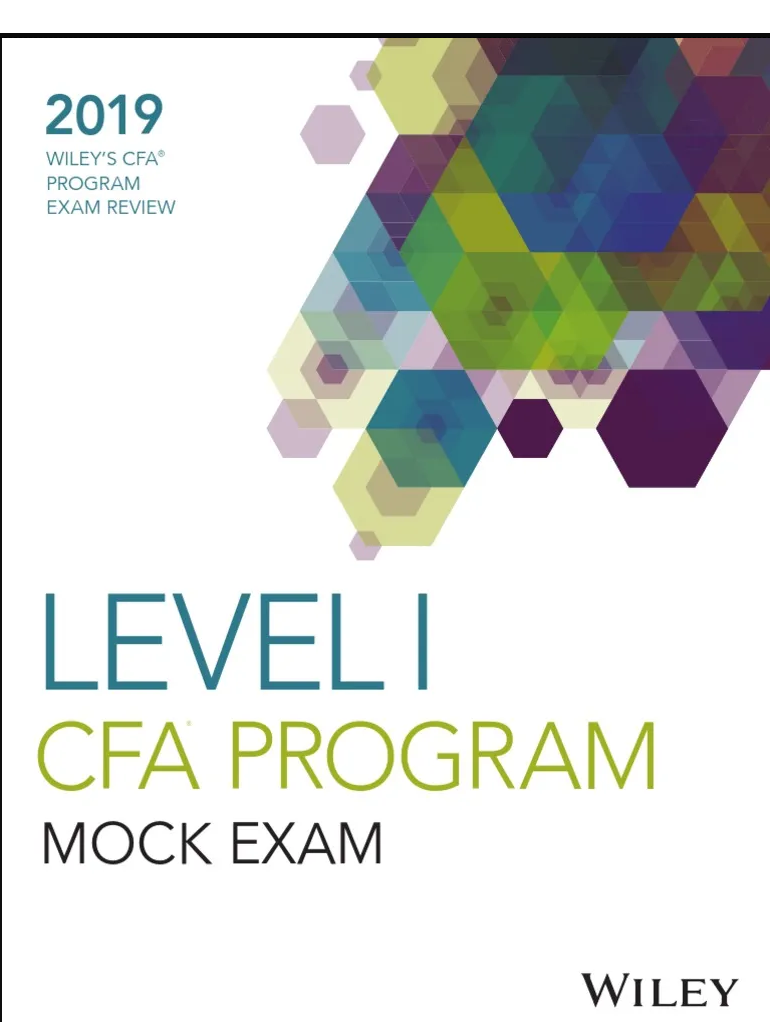 Wiley CFA Level 1 Mocks 2020