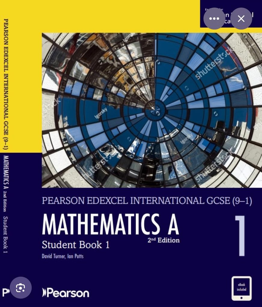 PEARSON EDEXCEL INTERNATIONAL GCSE (9-1) MATHEMATICS A STUDENT BOOK 1